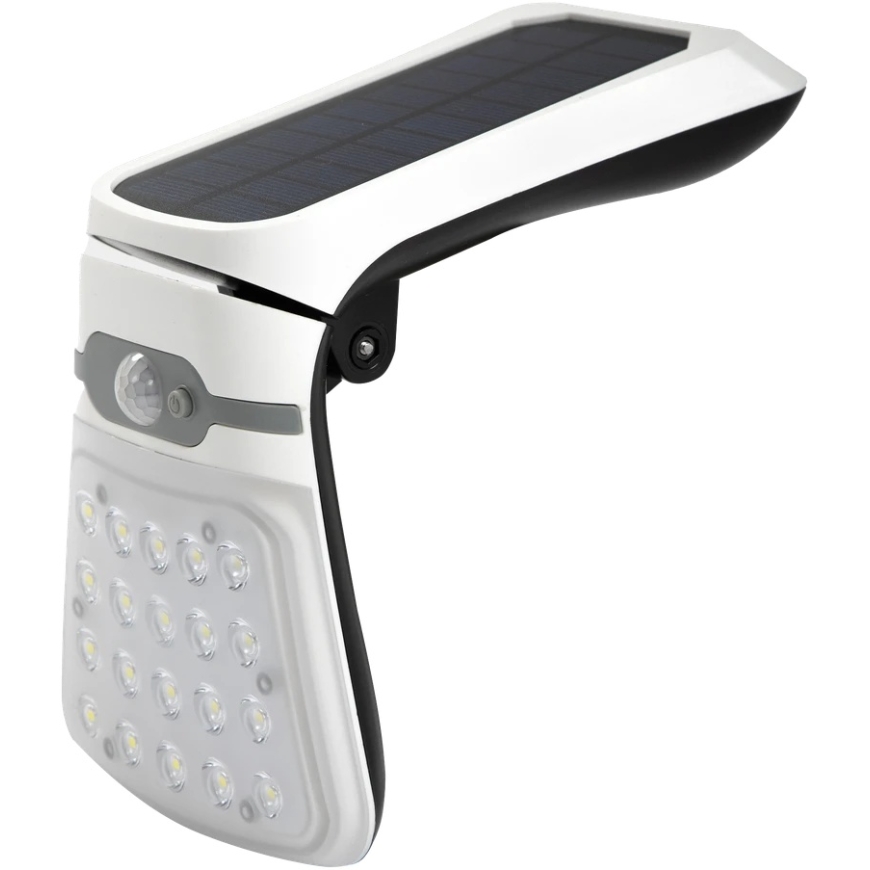 Plastrol Wall-Mounted Folding Solar Light with Motion and Twilight Sensor, 3.5 W 330 lm 6000 K + 20xLED SMD – IP44