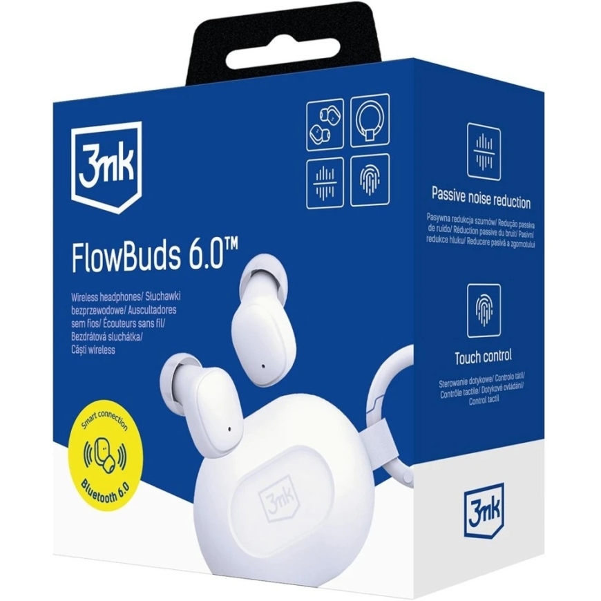 3Mk tarvikud kõrvaklappidele - 3mk FlowBuds 6.0 Valge – 5
