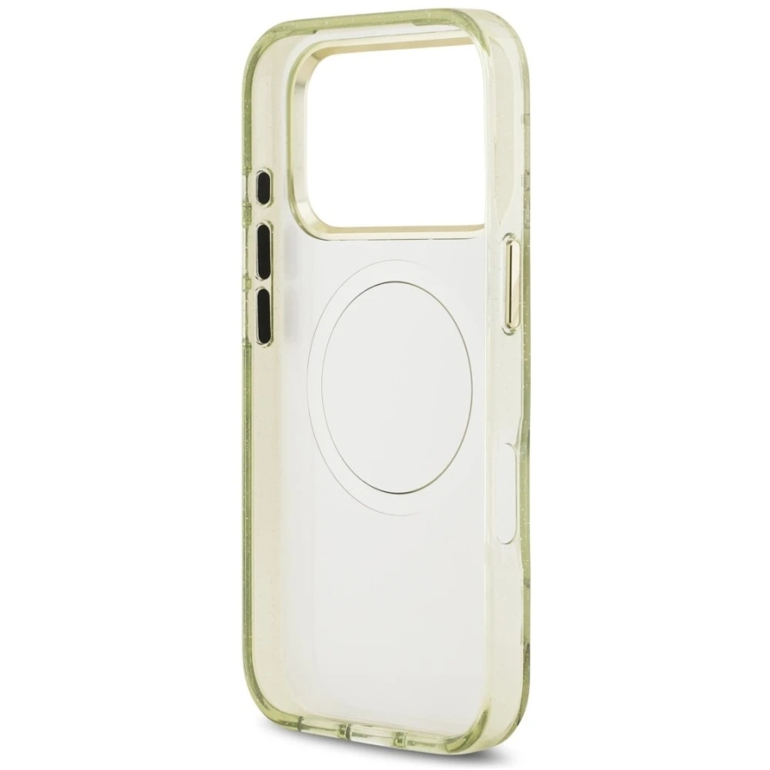 Guess IML Glitter Flowers Triangle MagSafe mac iPhone 18 Pro Max / 17 Pro Max zaļš – 4