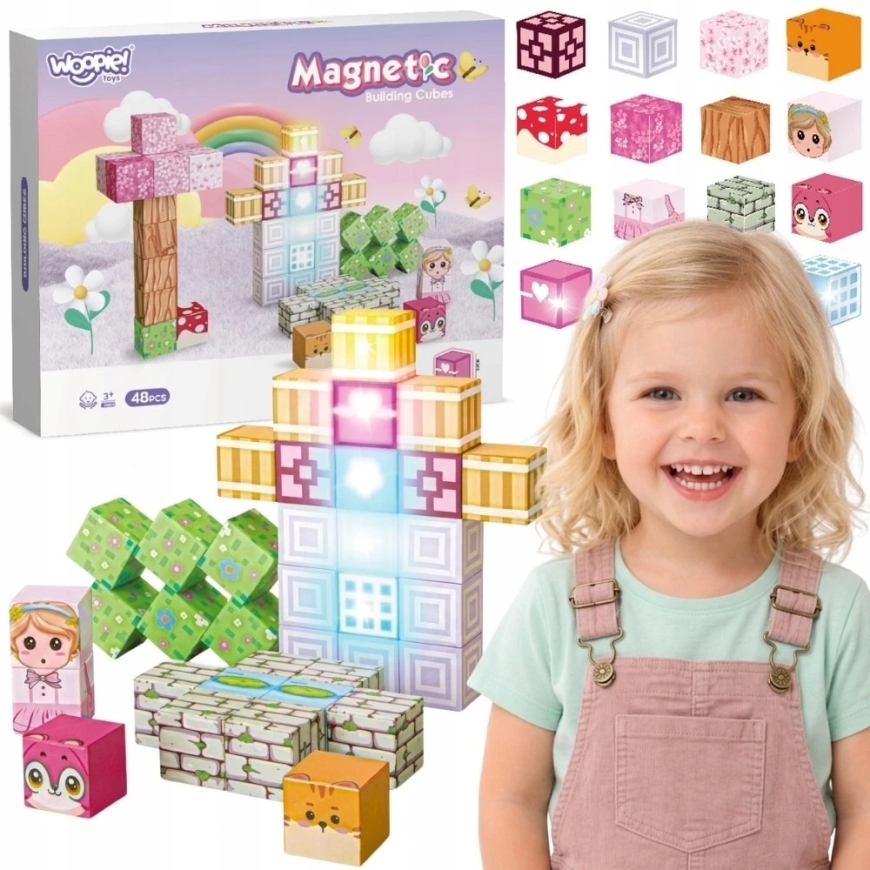 Woopie magnetic cubes 48 pcs constructor – 2