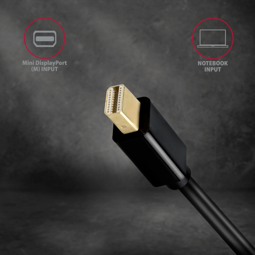 Axagon RVDM-HI14N видео кабель адаптер 0,15 m Mini DisplayPort HDMI Черный – 4