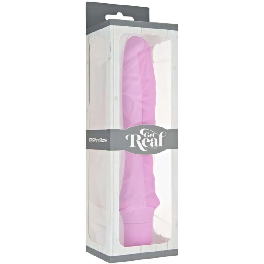 Get Real TOYJOY Silikona plāns vibrators, iespaidīgs penis, 7 režīmi