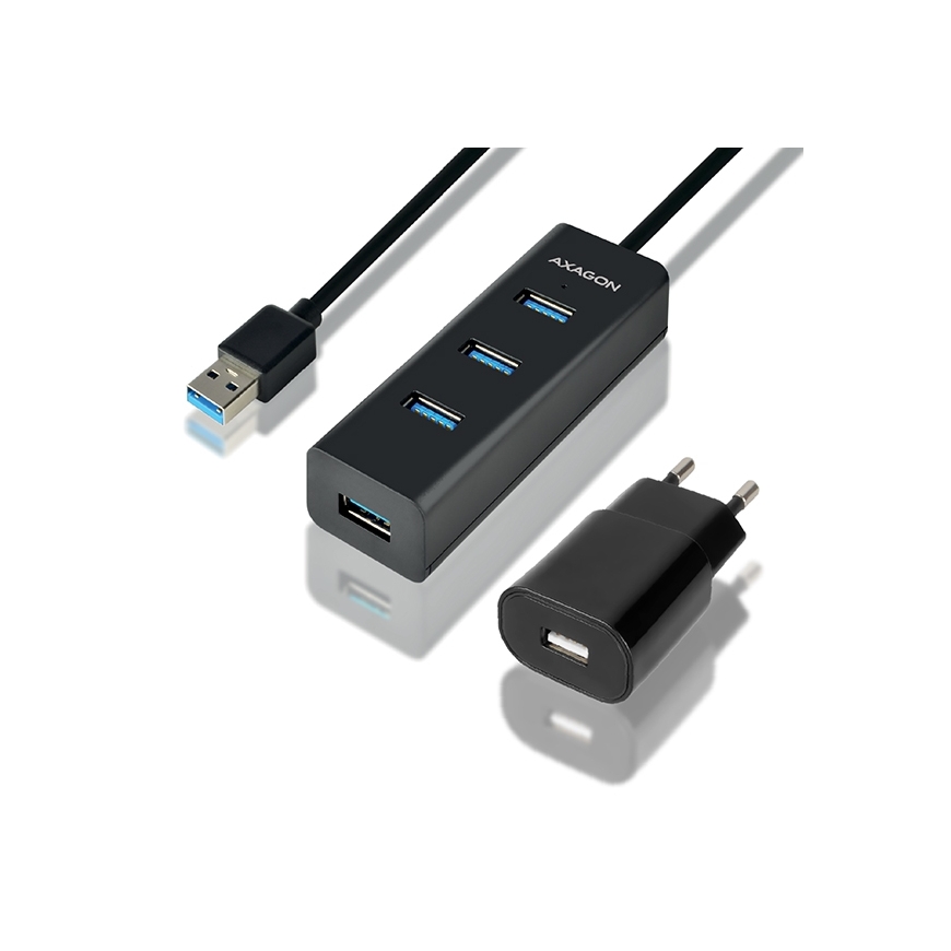 Axagon HUE-S2BP хаб-разветвитель USB 3.2 Gen 1 (3.1 Gen 1) Type-A 5000 Мбит/с Черный