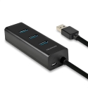 Axagon HUE-S2BP keskitin USB 3.2 Gen 1 (3.1 Gen 1) Type-A 5000 Mbit/s Musta Axagon HUE-S2BP keskitin USB 3.2 Gen 1 (3.1 Gen 1) Type-A 5000 Mbit/s Musta
