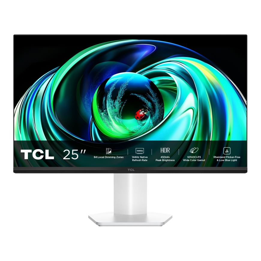TCL 25G54 монитор для ПК 63,5 cm (25") 1920 x 1080 пикселей Full HD QLED Белый