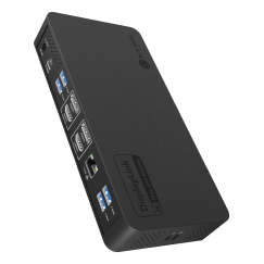 ICY BOX IB-DK2255AC Langallinen USB 3.2 Gen 2 (3.1 Gen 2) Type-C Musta