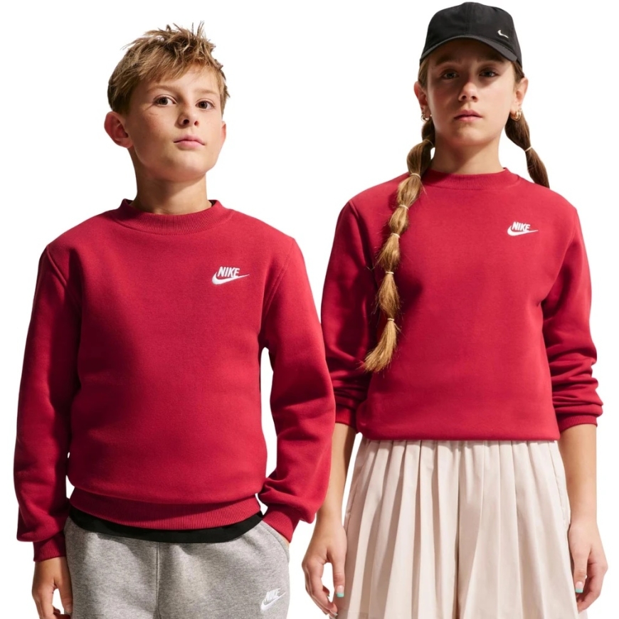Nike Sportswear Club Fleece lasten hupparit, punaiset FD3006 608 (S)