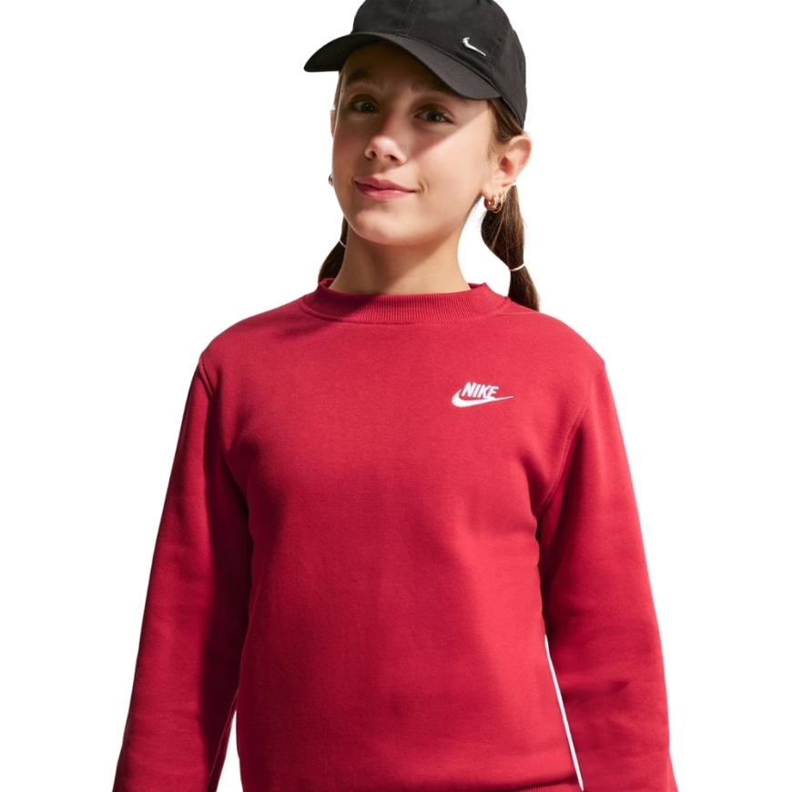 Nike Sportswear Club Fleece lasten hupparit, punaiset FD3006 608 (S) – 3
