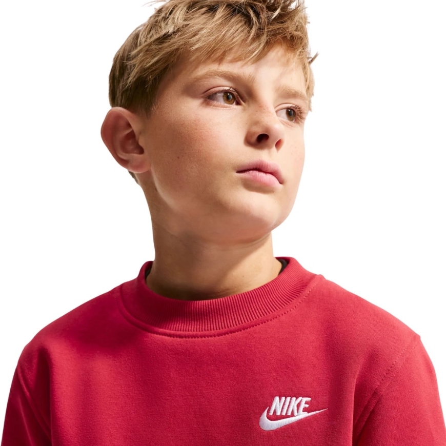 Nike Sportswear Club Fleece bērnu džemperi, sarkani FD3006 608 (S) – 4