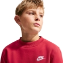 Nike Sportswear Club Fleece Kids Sweatshirts, Red FD3006 608 (S) Nike Sportswear Club Fleece Kids Sweatshirts, Red FD3006 608 (S)