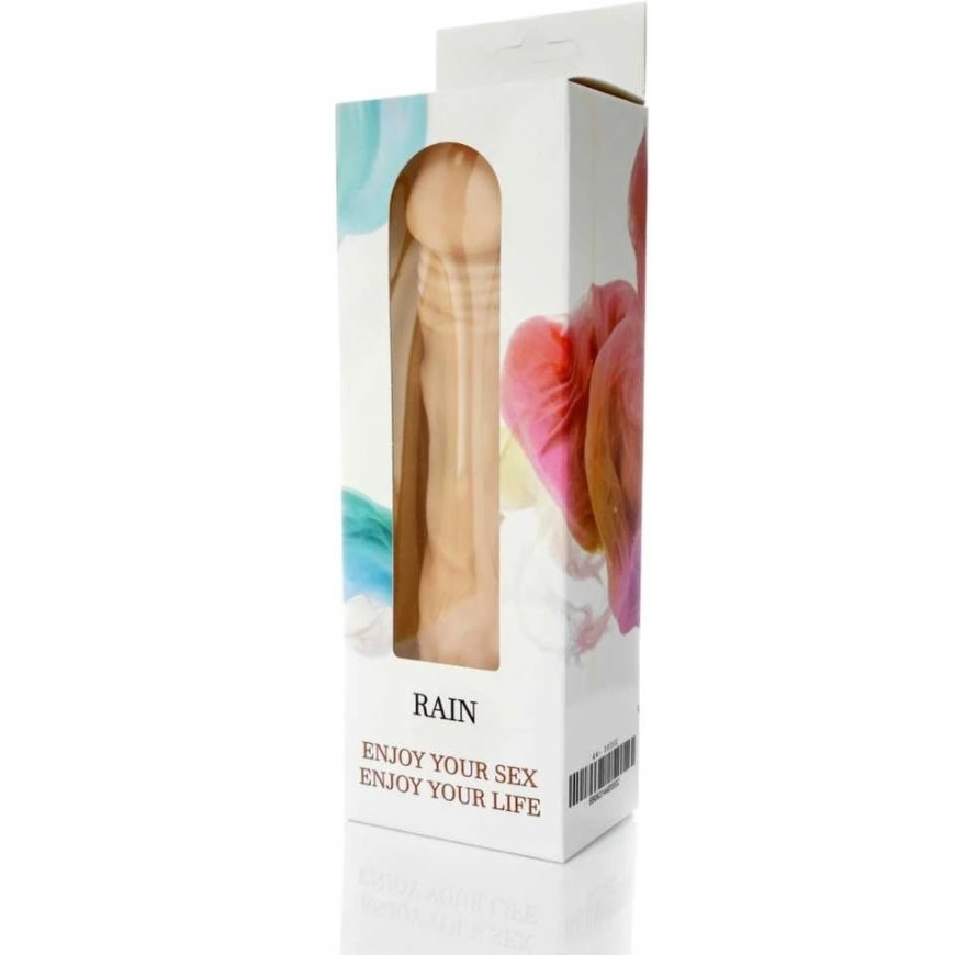 B seeria Weather Realistlik seksivibrator, suured veenid, nahavärv, 23 cm – 3