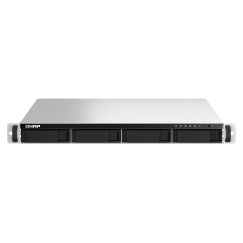 QNAP TS-464U NAS Rack (1U) Intel® Celeron® N5095 8 GB DDR4 0 TB QNAP Turbo System Aluminium, Black
