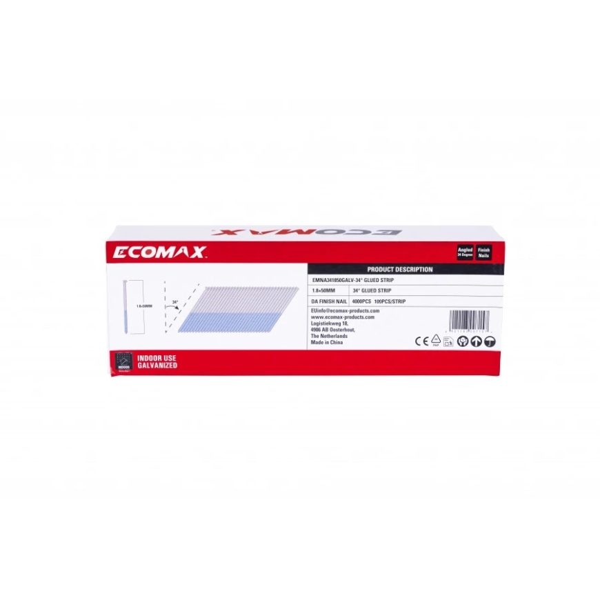 Ecomax EMNA341850GALV 34° 50 mm 1,8 mm 4000 tk galvaniseeritud naelad – 4