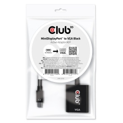 CLUB3D CAC-2113 videokaabliadapter 0,228 m Mini Displayport VGA Must