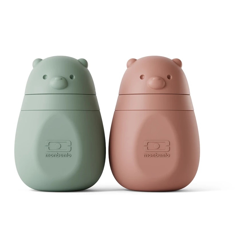 Monbento silikona caurules mērcei bērniem Yummy 150 ml 2 gab zaļa/rozā
