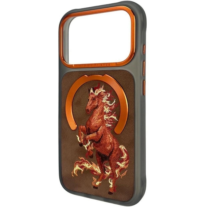 NIMMY macs MAGNETIC FANTASY ANIMAL HORSE, saderīgs ar MagSafe, paredzēts IPHONE 18 Pro Max/17 Pro Max, oranžs – 2