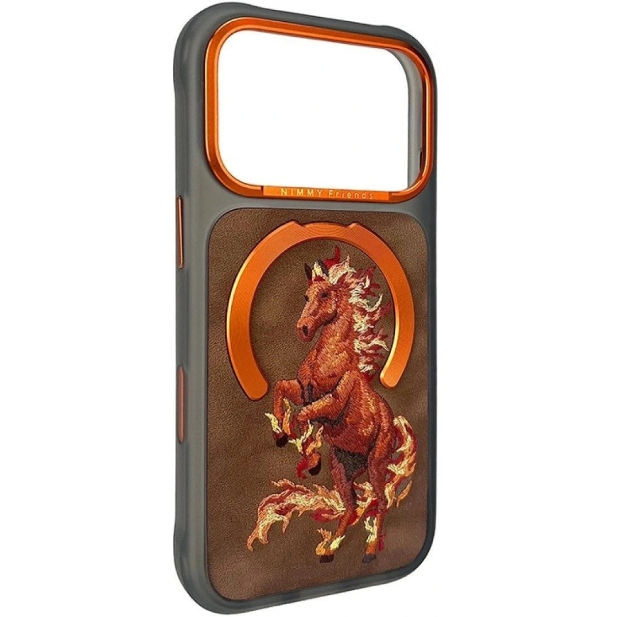 NIMMY macs MAGNETIC FANTASY ANIMAL HORSE, saderīgs ar MagSafe, paredzēts IPHONE 18 Pro Max/17 Pro Max, oranžs – 5