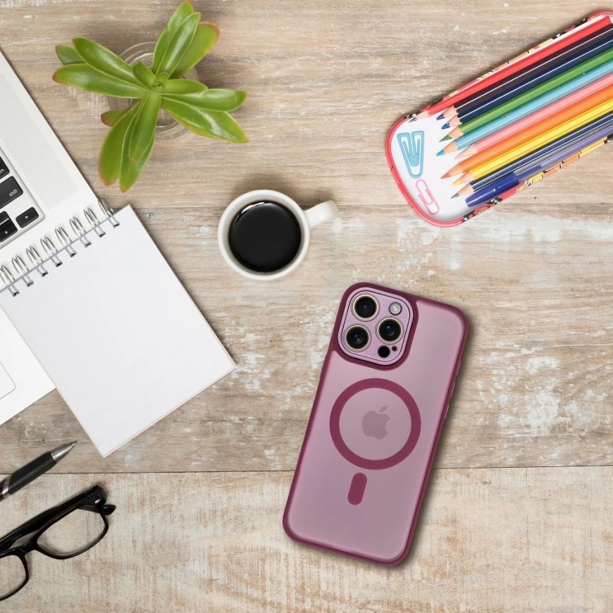 OEM vāciņš Xiaomi Redmi 17 4G / 5G Variete Mag Cover, saderīgs ar MagSafe, violets – 5