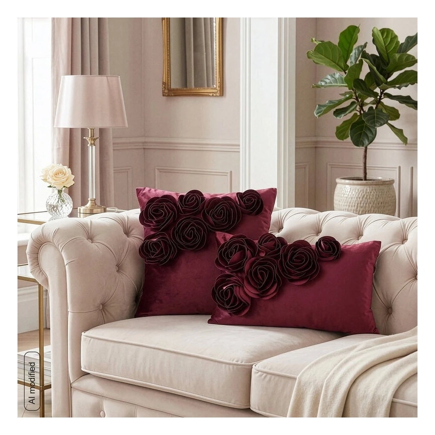 Eurofirany CHP/FLORES/1 45X45 burgundi – 3