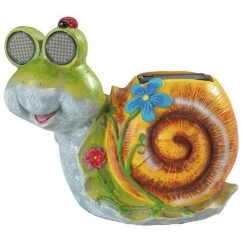 Maximex Solar Powered Garden Figurine - Snail LED with Glowing Eyes, 21 x 18.5 cm