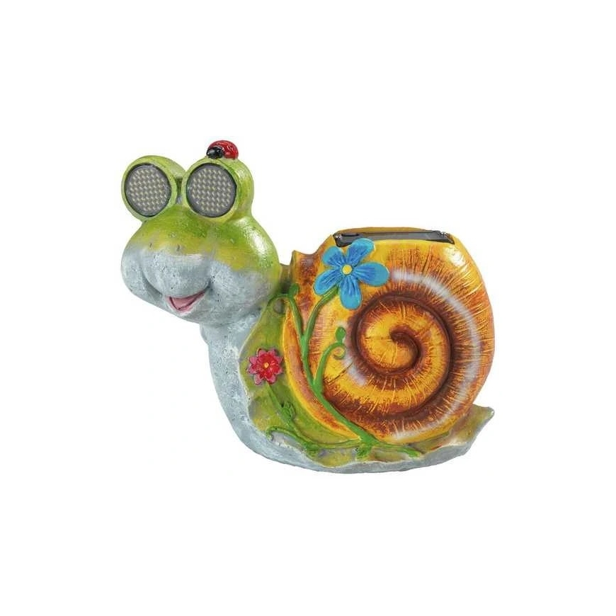 Maximex Solar Powered Garden Figurine - Snail LED with Glowing Eyes, 21 x 18.5 cm