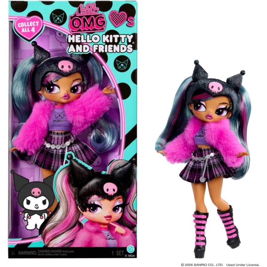 MGA L.O.L Surprise O.M.G lėlė Kuromi Hello Kitty ir draugai 249894-EUC – 2