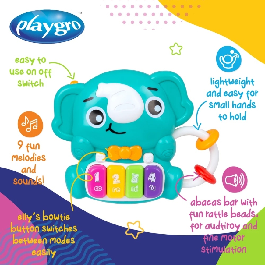 PLAYGRO musical toy - Elly's Melody Piano, 6389067 – 3