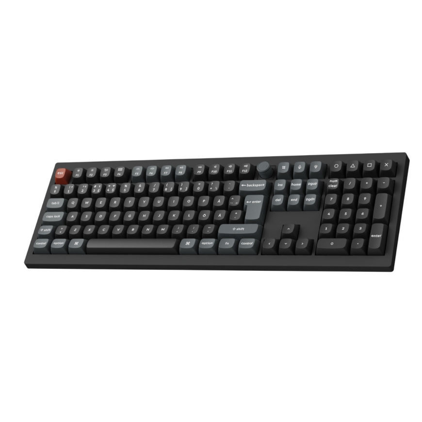 Keychron V6 Ultra 100% 8K Tri-Mode K POM Red Wireless Mechanical Keyboard, Black – 3