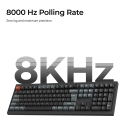 Keychron V6 Ultra 100% 8K Tri-Mode K POM Red langaton mekaaninen näppäimistö, musta Keychron V6 Ultra 100% 8K Tri-Mode K POM Red langaton mekaaninen näppäimistö, musta