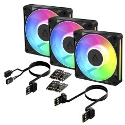 ARCTIC BioniX P12 A-RGB Datora korpusam Ventilators 12 cm Melns 3 pcs