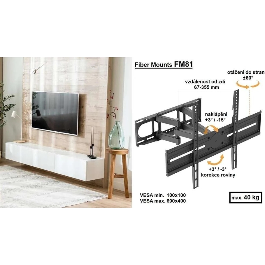 Fiber Mounts Reguleeritav teleri alus šviesokaablite jaoks (FM81) – 2