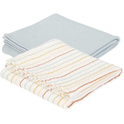Little Dutch puurid 70 x 70 'Vintage Sunny Stripes & Pure Soft Sinine'