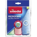 VILEDA Ultra Fresh microfiber antibacterial cloths, 3 pcs. VILEDA Ultra Fresh microfiber antibacterial cloths, 3 pcs.