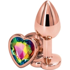 Ns novelties GALINĖ TURTAS ROSE GOLD HEART S RAINBOW