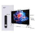 TCL P6K 43P6K televizorius 109,2 cm (43") 4K Ultra HD Smart TV „Wi-Fi“ Metalinis