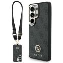 Guess 4G Big Rhinestone Triangle Strap MagSafe Case for Samsung Galaxy S26 Ultra, black color Guess 4G Big Rhinestone Triangle Strap MagSafe Case for Samsung Galaxy S26 Ultra, black color