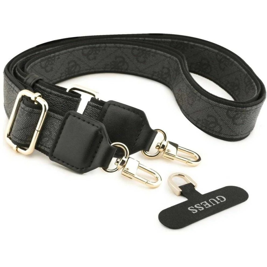 Guess 4G Big Rhinestone Triangle Strap MagSafe -kuori Samsung Galaxy S26 Ultra:lle, musta väri – 2