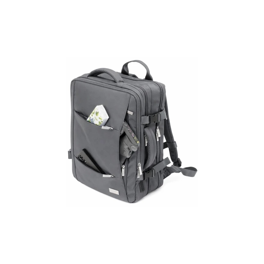 Camry CR 6881 Tummanharmaa Reppu Liiketoiminta- ja Urheilumalli Lentoemännälle Vapaa Koko 40x20x30 cm, 24 l, 3 Osastoa, 13 Tasku – 4