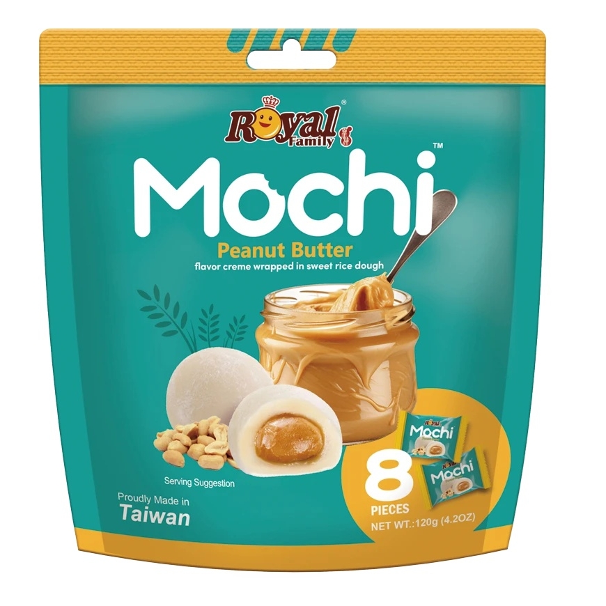 Močiai ROYAL FAMILY, žemės riešutų sviesto skonio, 120 g – 2