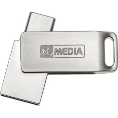 Verbatim "MyMedia MyDual USB 3.2 Gen 1", USB 3.2 Gen 1, 32 GB, 69269, silver, 69269, USB A / USB C, with a swivel cap