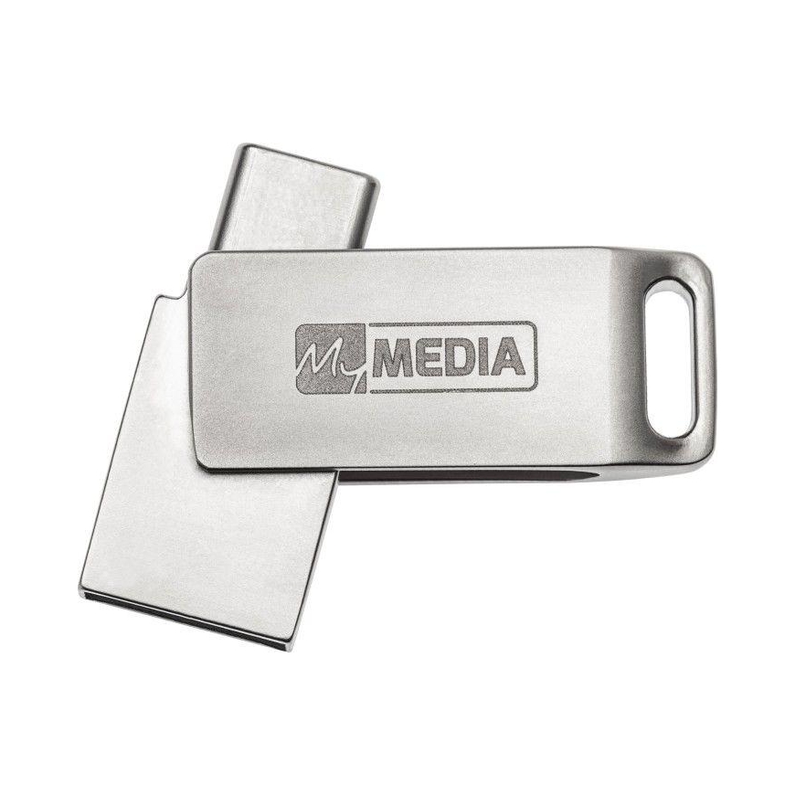 Verbatim "MyMedia MyDual USB 3.2 Gen 1", USB 3.2 Gen 1, 32 GB, 69269, hopea, 69269, USB A / USB C, pyörivalla kannella