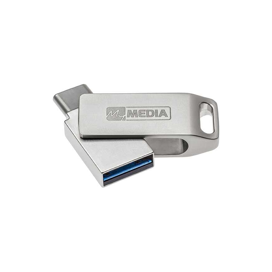 Verbatim "MyMedia MyDual USB 3.2 Gen 1", USB 3.2 Gen 1, 32 GB, 69269, silver, 69269, USB A / USB C, with a swivel cap – 2