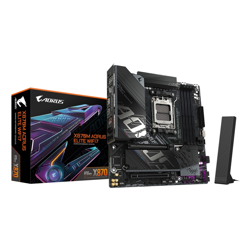 GIGABYTE X870M AORUS ELITE WIFI7 AMD X870 AM5 pieslēgvieta mikro ATX