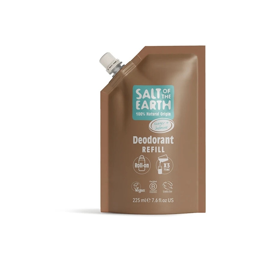 Salt Of The Earth Naturalus roll-on dezodorantas Ginger & Jasmine Deo Refill - papildymas