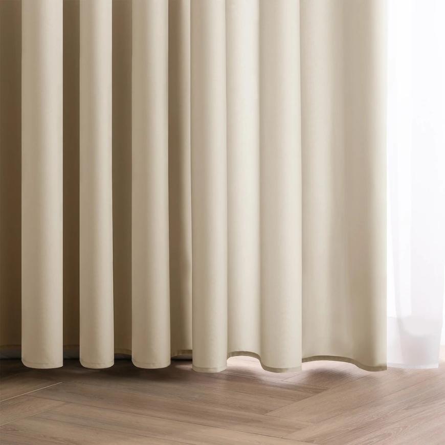Kermanvärinen verho silmukoilla AmeliaHome 140 × 280 cm – 2
