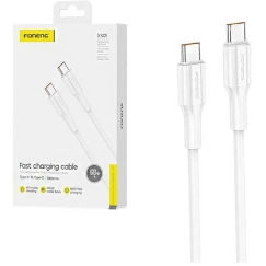 Foneng XS01 60W USB-C to USB-C Cable, 1m (White)