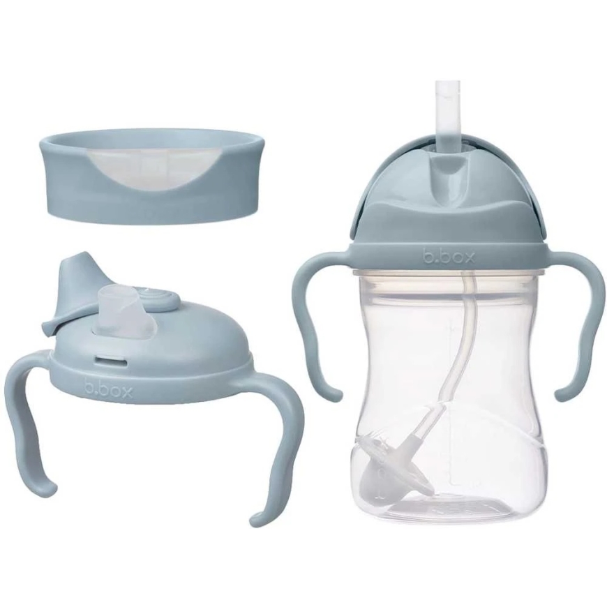 Puodelis mokantis gerti vaikui - 3in1 rinkinys, 240 ml, Ocean b.box