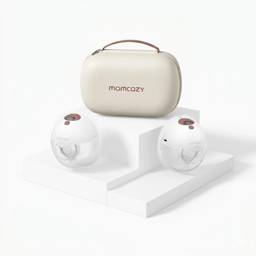 Momcozy M5 молокоотсос с управлением через приложение – двойной комплект Красный