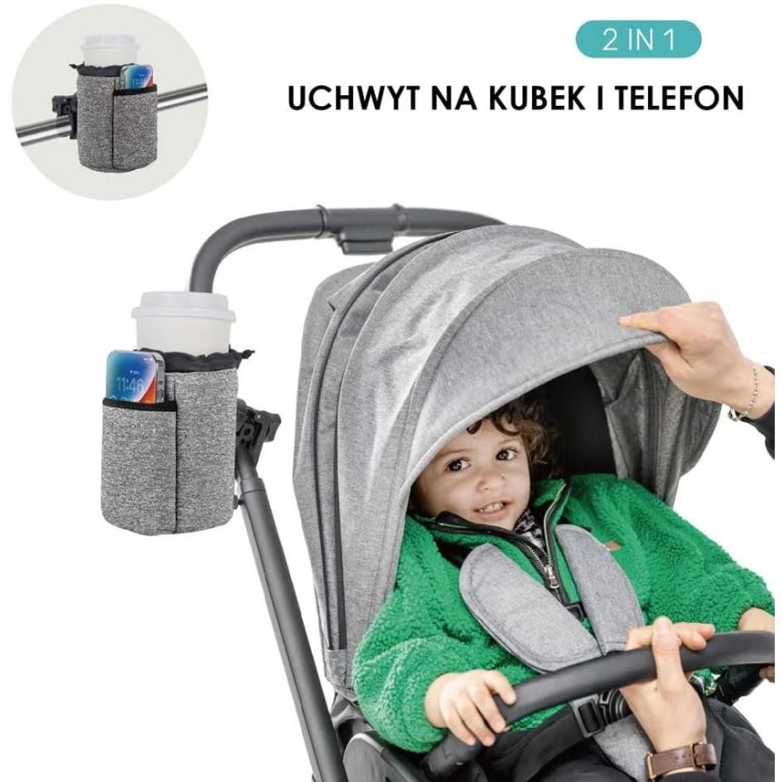 Titanium Baby "Thermo 2-in-1" muki- ja puhelinpidike lasten vaunuille – 5