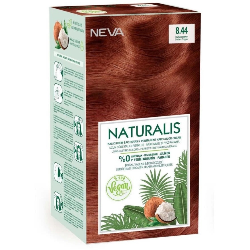 Постоянная краска для волос L'Oreal Neva Naturalis 8.44 Темный медь – 150 мл – 3